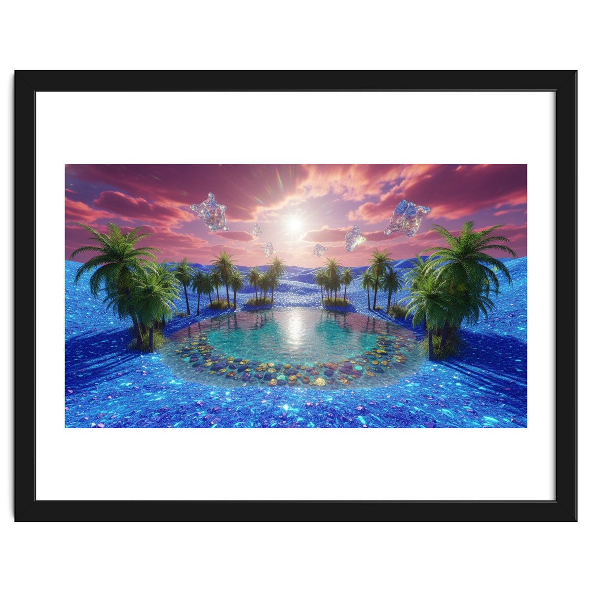 Oasis of Dreams: Surreal Tropical Landscape