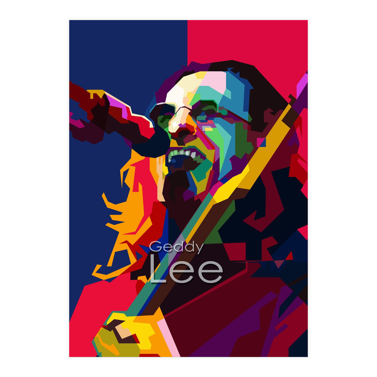 Geddy Lee RUSH Singer Pop Art WPAP (Print Only)