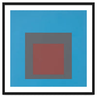 JOSEF ALBERS - HOMAGE TO THE SQUARE, BLUE, DARK RED