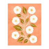 Peach, Ochre And Ivory Floral (Print Only) thumbnail