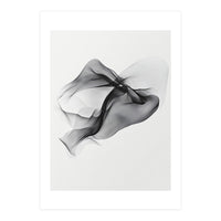 Abstract Black Flowing Fabric Wave (Print Only)