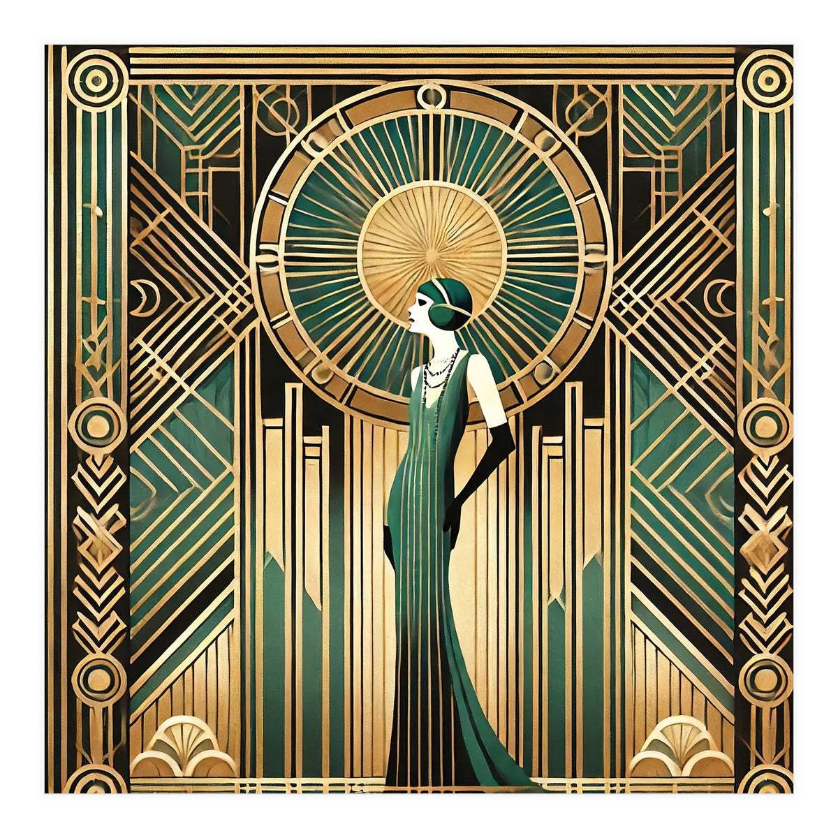 Opulent Elegance A Tribute To Art Deco (Print Only)