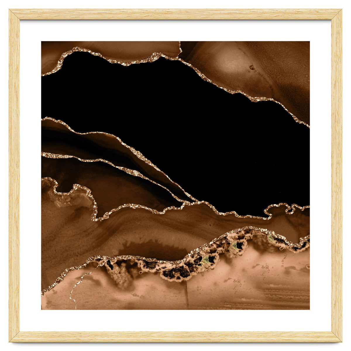 Brown & Gold Agate Texture 14