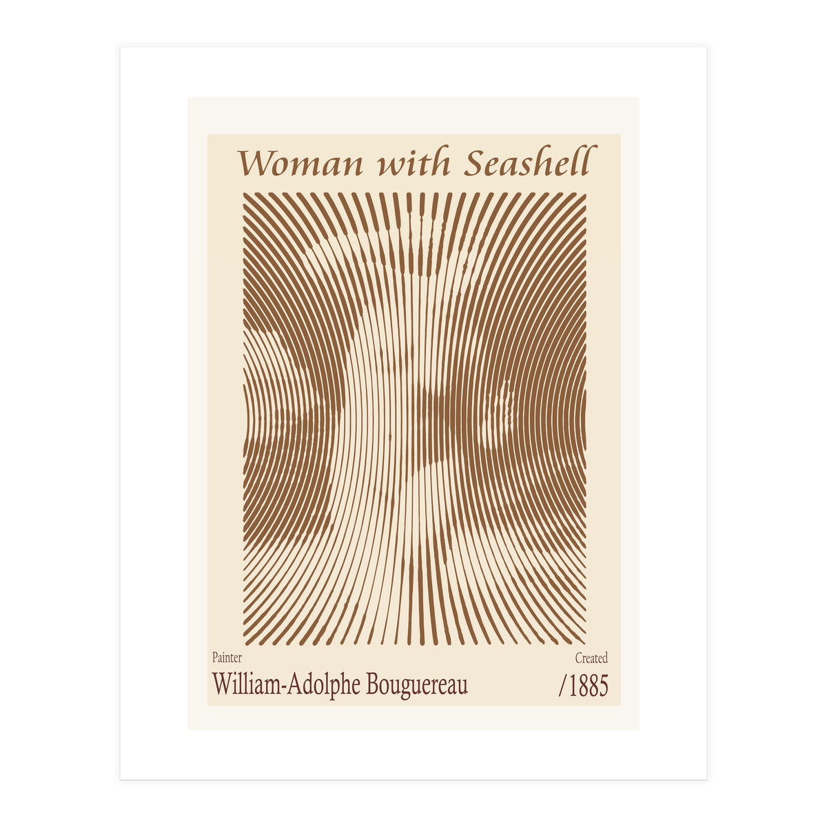 Woman With Seashell – William Adolphe Bouguereau (1885) (Print Only)
