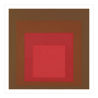 JOSEF ALBERS - HOMAGE TO THE SQUARE, RED, BROWN  (Print Only)