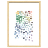Watercolor Geometric Square Shapes Blue thumbnail