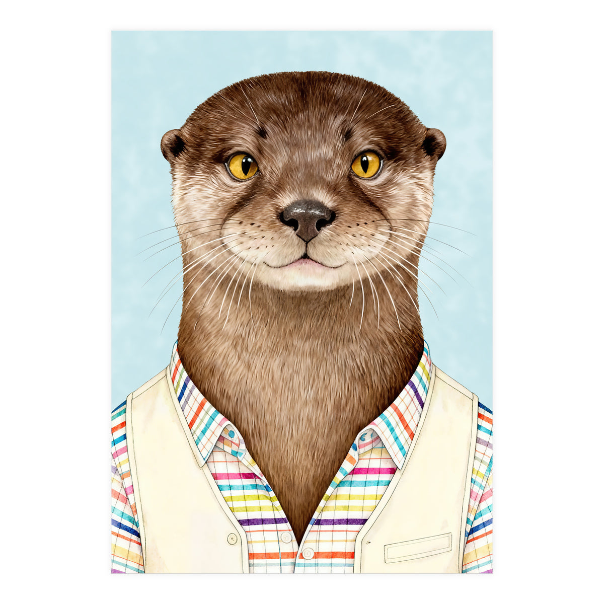 Otter Portrait in Jacket (Print Only)