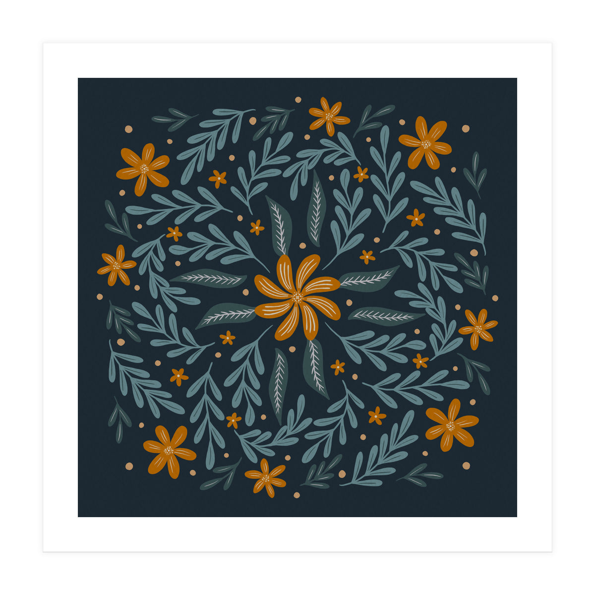 Circular Flowers 1  (Print Only)