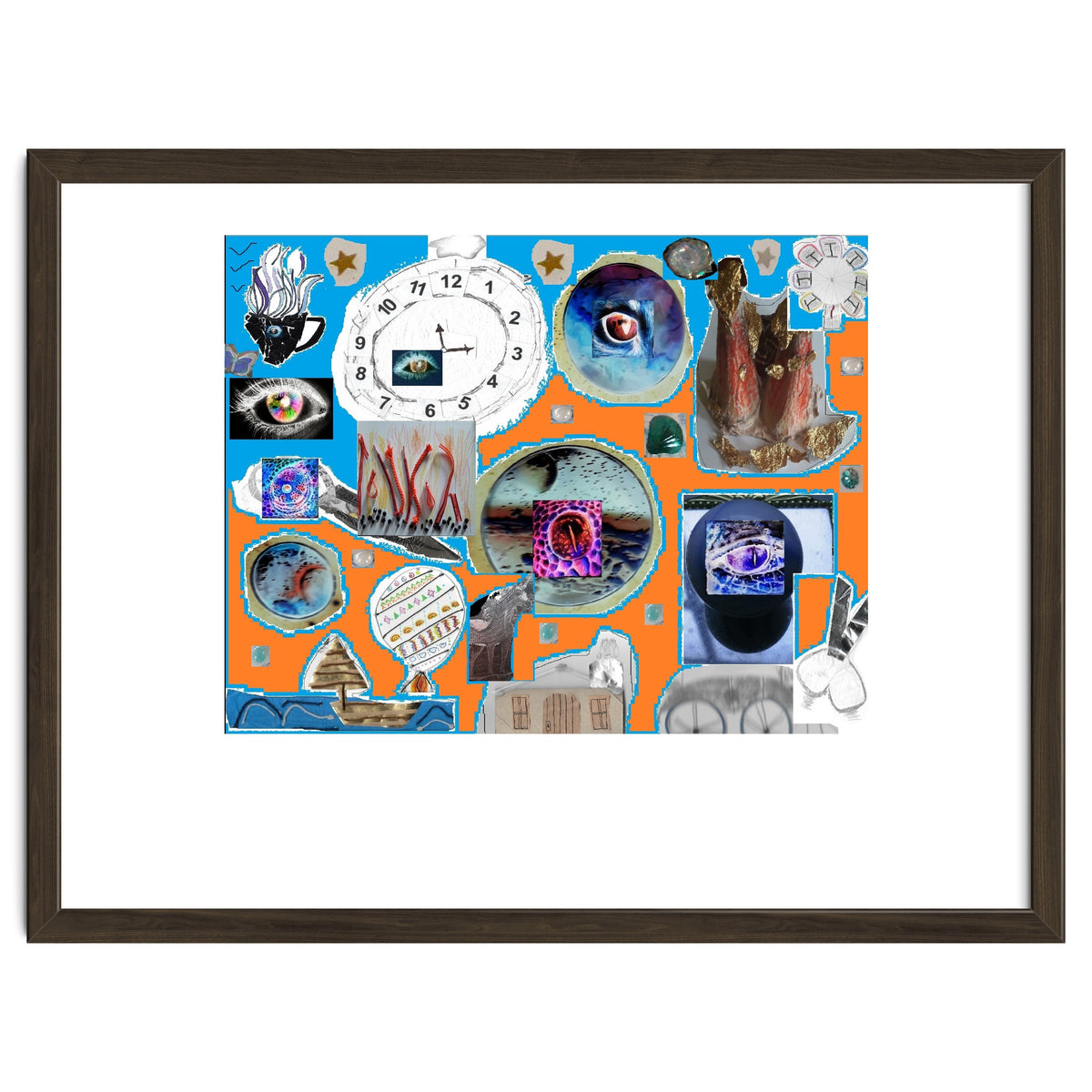 Abstract Collage 3 D Material Design Original