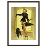 Pinup Girl In Black Dress On A Hall Experiencing Sudden Wind thumbnail