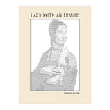 Lady With An Ermine – Leonardo Da Vinci Ascii Art (Print Only) thumbnail
