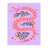 Modern snake - pink and orange (Print Only) thumbnail