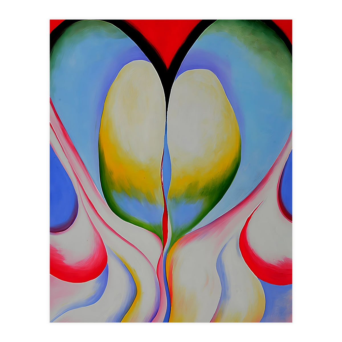 Georgia O’Keeffe – Series 1, No. 8 (1918) | Expressive Abstract Watercolor of Organic Rhythm and Modernist Form (Print Only)