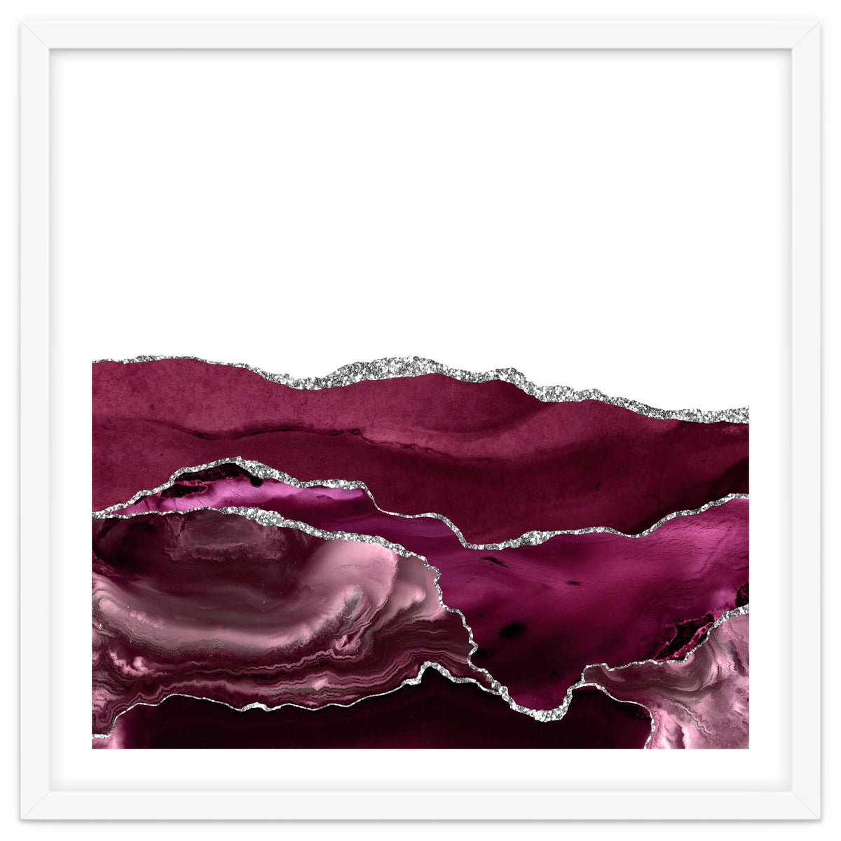 Burgundy & Silver Agate Texture 11