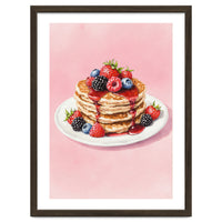 Berry Pancakes – Watercolor Breakfast Food