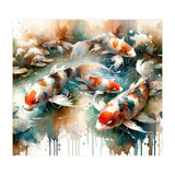 Colorful Koi Fish In Pond (Print Only) thumbnail