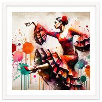 Fiery Flamenco Dancer In Motion