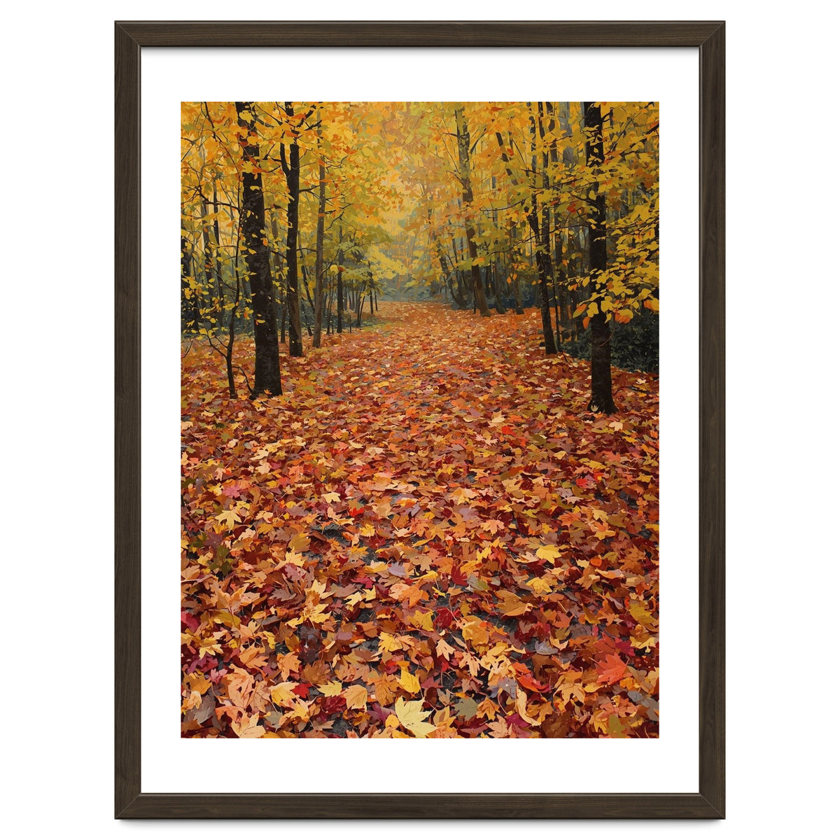 Ethereal Autumn Forest Path