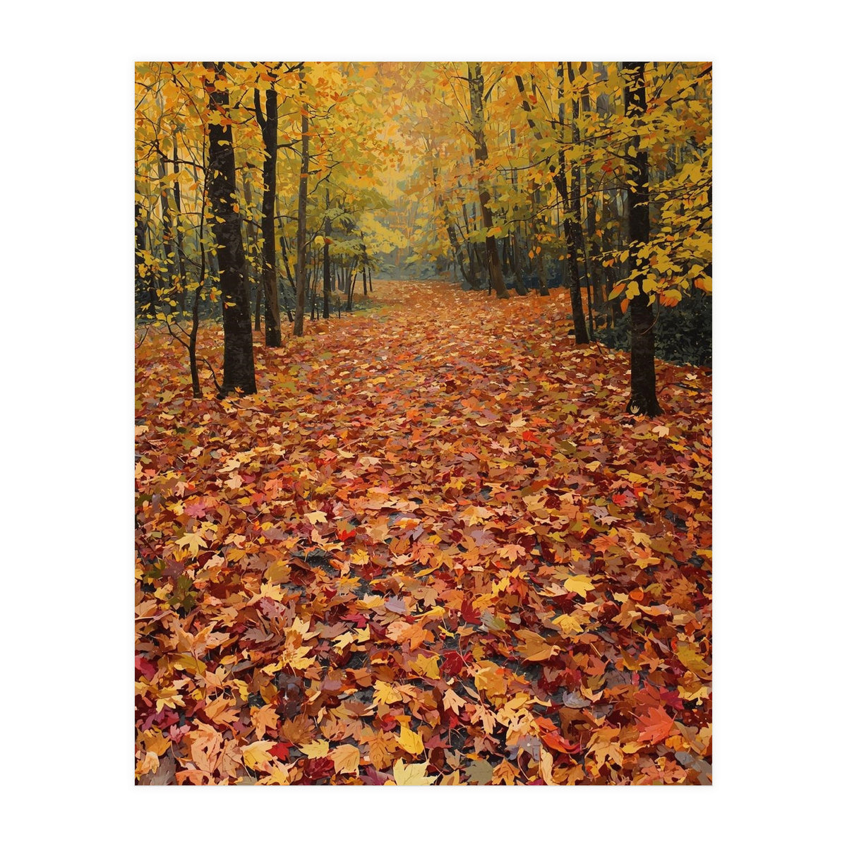 Ethereal Autumn Forest Path (Print Only)