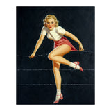 Pinup Girl Crossing The Barbed Wire (Print Only) thumbnail