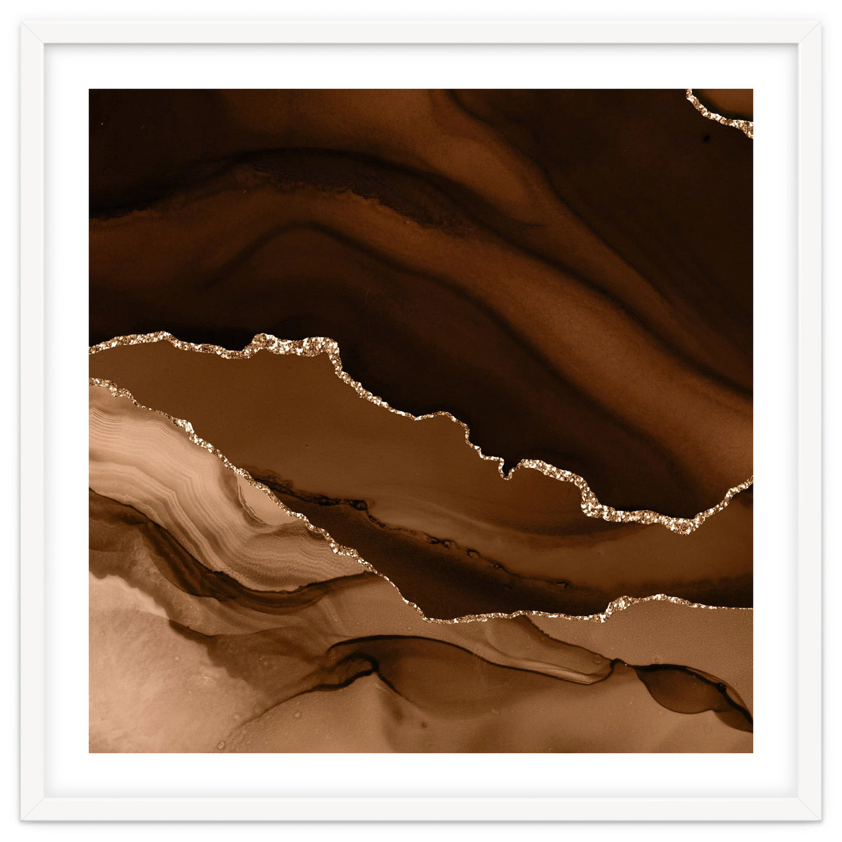 Brown & Gold Agate Texture 12