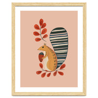 Squirrel In A Pink Autumn