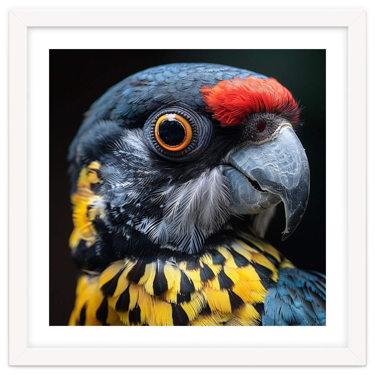 Close-up Portrait of a Vibrant Parrot