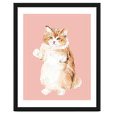 Ms Purrlington Handpainted fluffy cat oil painting thumbnail