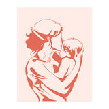 Motherhood, Human Emotion Line Art, Mother Parents Child Baby, Love Care Expression Bohemian Concept (Print Only) thumbnail