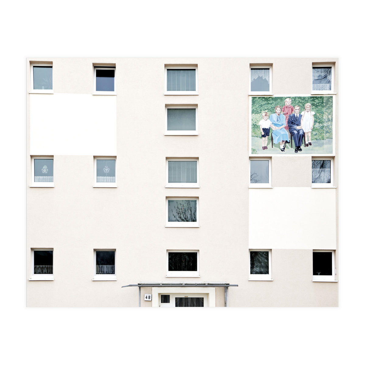 Family Painting on the wall of the residential (Print Only)