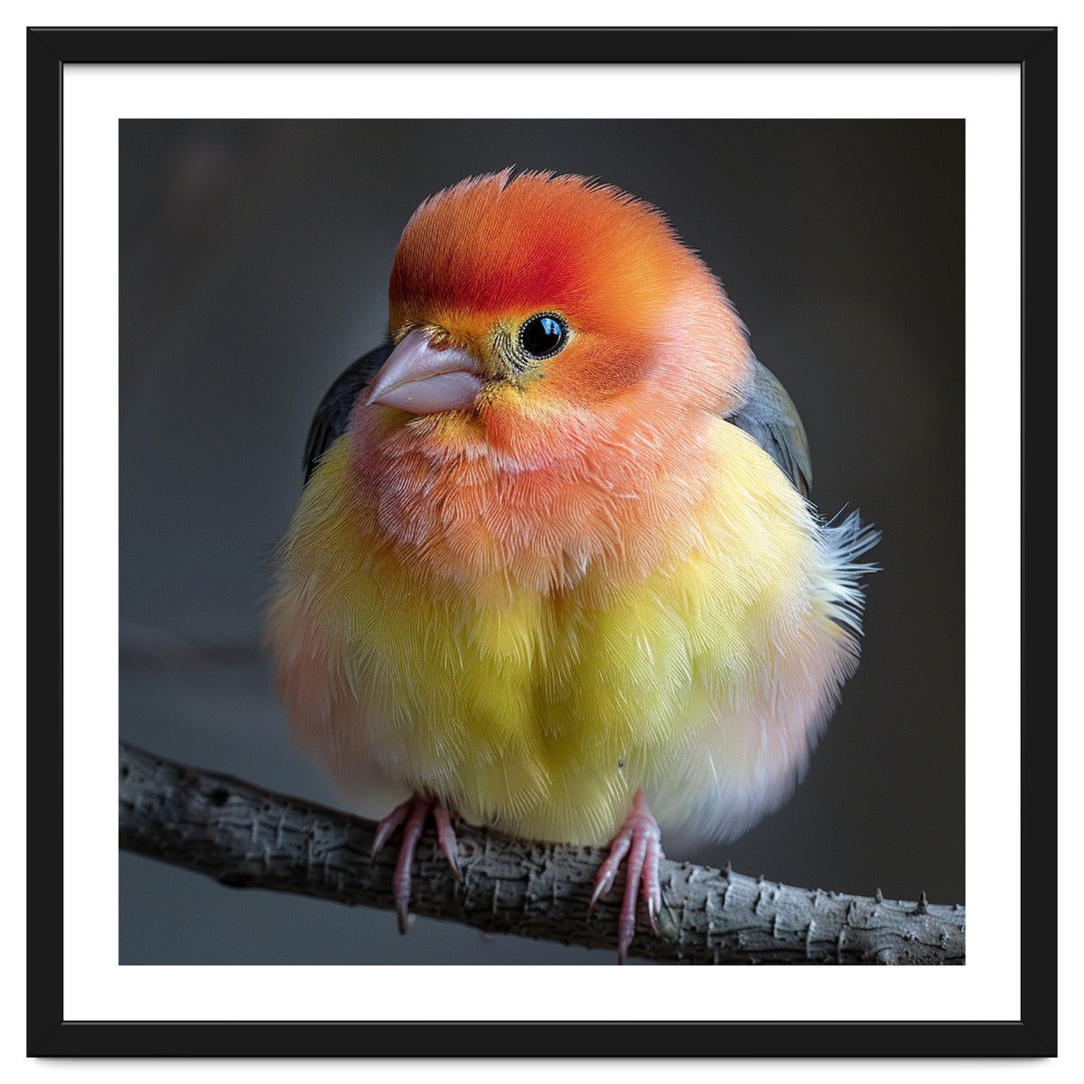 Beautiful Bird With Vibrant Orange And Yellow Plumage
