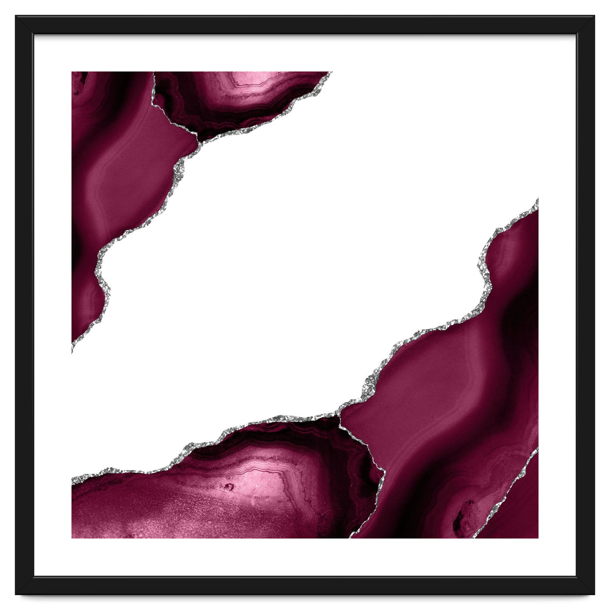 Burgundy & Silver Agate Texture 08