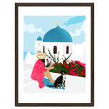 Greek Staycation, Pets Santorini Tropical Summer Travel, Dog White Buildings Architecture Fashion Bohemian thumbnail