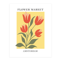 Amsterdam Flower Market - Modern Colorful Botanical Print (Print Only)
