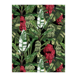 Banano Leaves Dark Jungle Red (Print Only) thumbnail