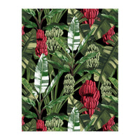 Banano Leaves Dark Jungle Red (Print Only)