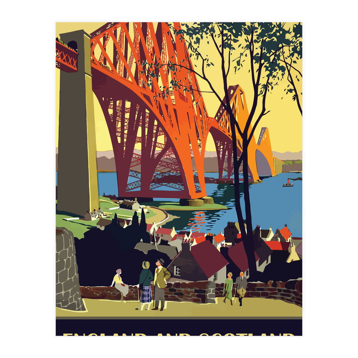 England And Scotland, The Bridge (Print Only)