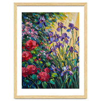 Expressive Heavy Impasto Floral Oil Painting