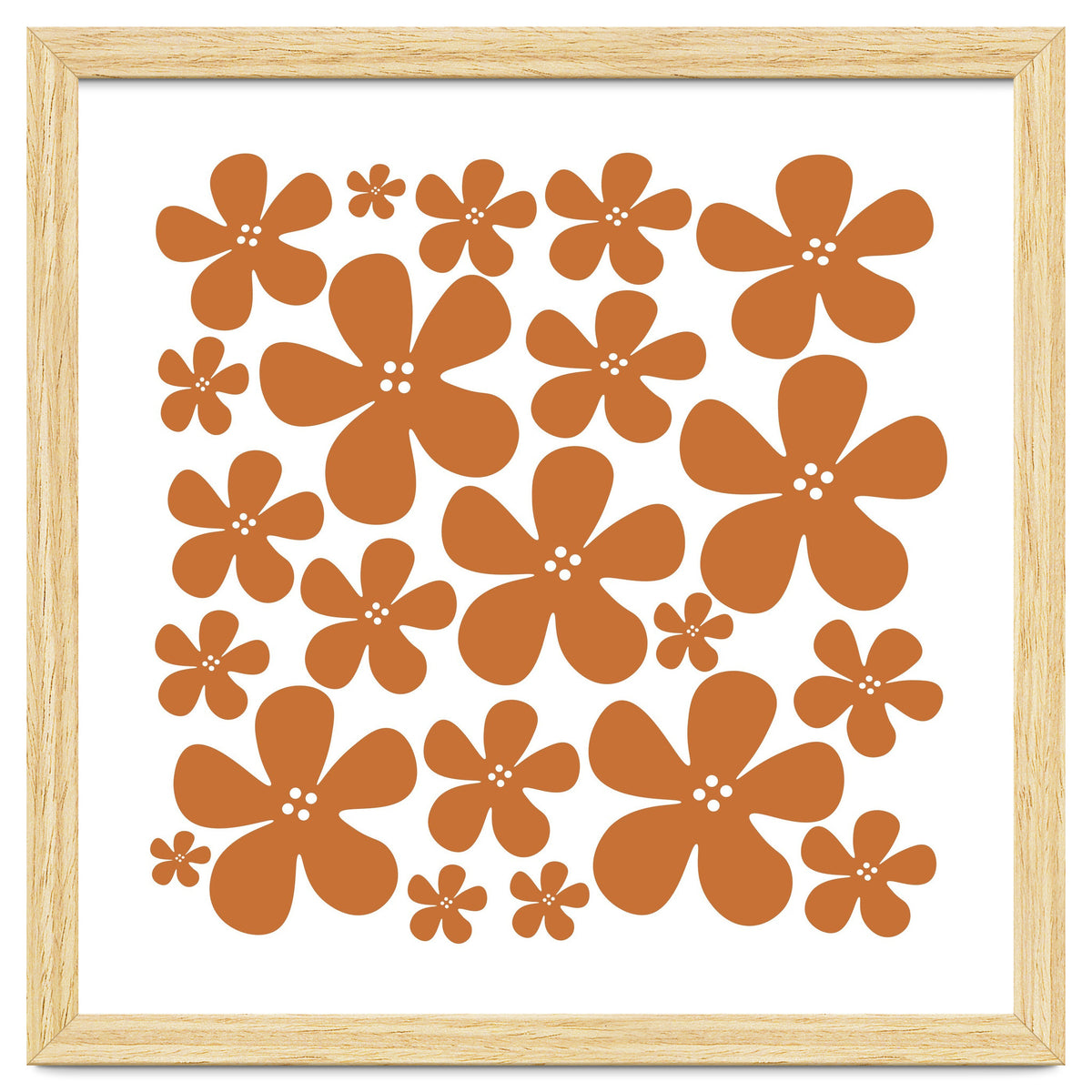 Brown Flowers Pattern