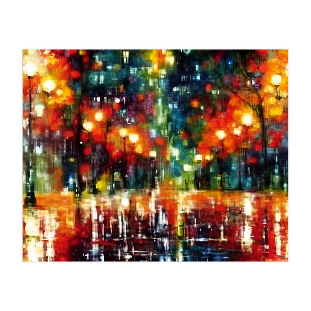 Abstract Contemporary Rainy (Print Only)