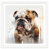 Watercolor British Bulldog