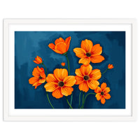 Orange Blue Flower