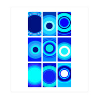 Circles & Rectangles Alt Blue 3 X 3: 1 (Print Only)