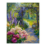 Serene Summer Garden Path Oil Painting (Print Only) thumbnail