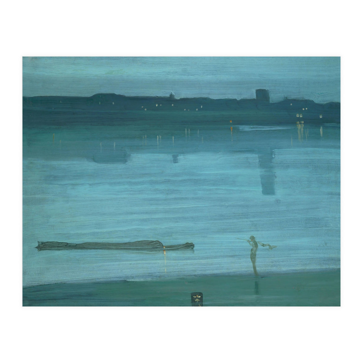 Nocturne, Blue and Silver: Chelsea, 1871 Canvas, 50,2 x 60,8 cm. (Print Only)