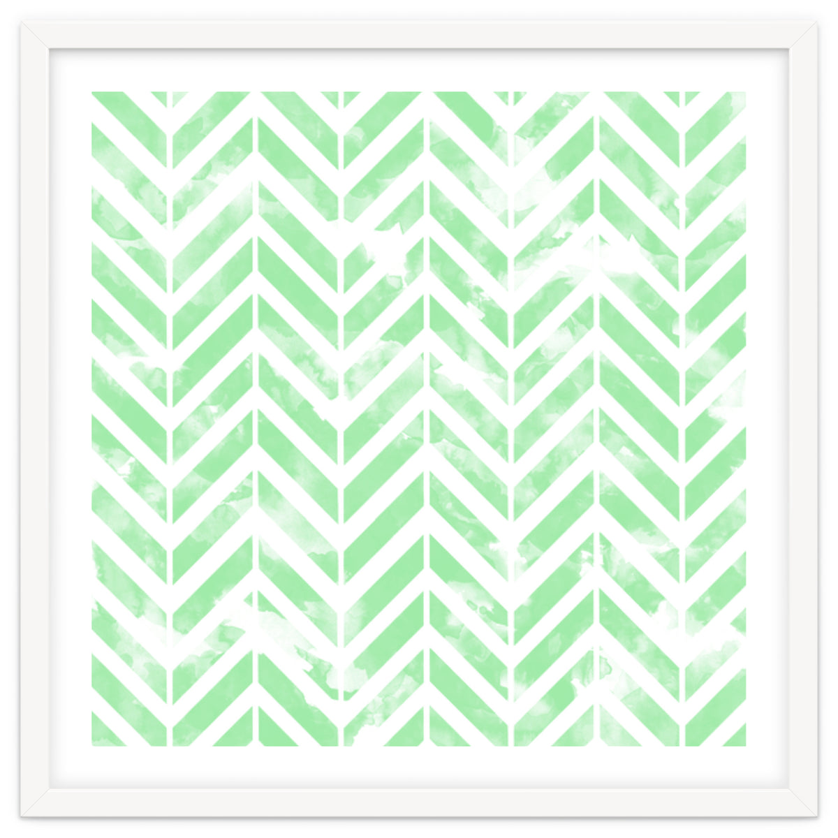 Shabby Green Chevron