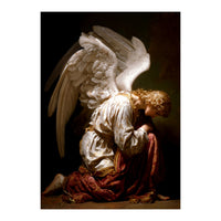 Kneeling Down Angel Renaissance inspired Religious Art (Print Only)