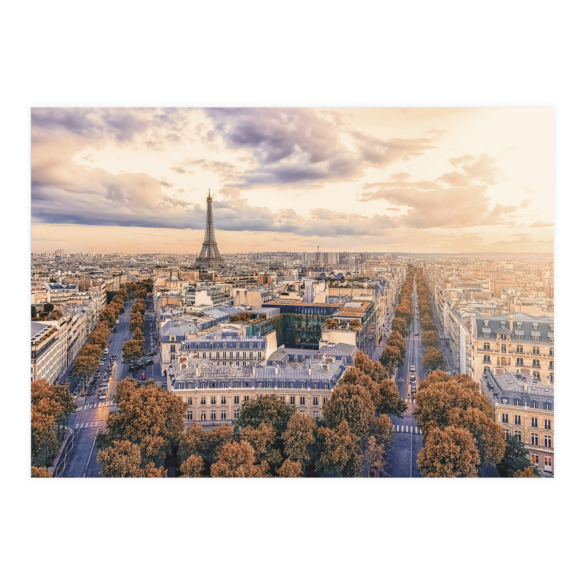 Sunset In Paris (Print Only)