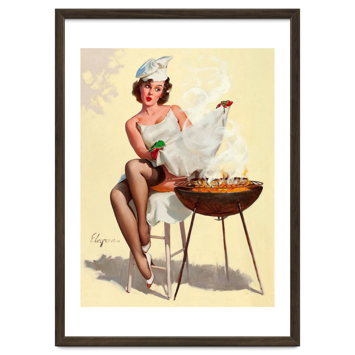 Hot Pinup Barbecue Girl