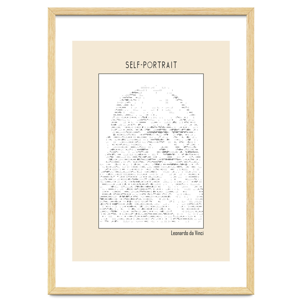 Self Portrait – Leonardo Da Vinci (ascii Art)
